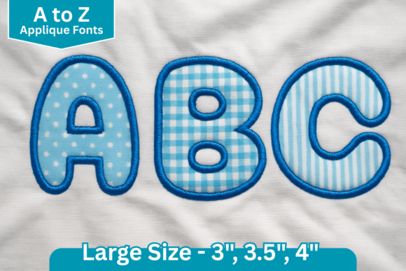 Bubble Applique Embroidery Font