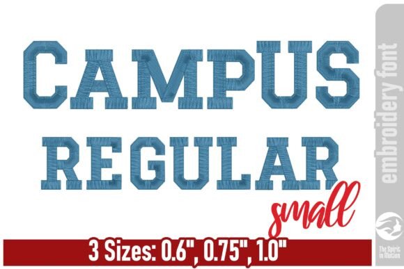 Campus Regular Varsity Embroidery Font