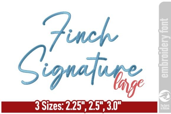 Finch Signature Embroidery Font - L