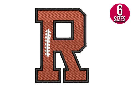 Football Font Alphabet Letter R
