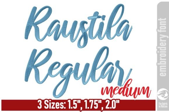 Raustila Embroidery Font – Medium