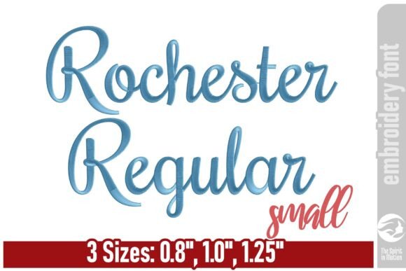 Rochester Embroidery Font – Small