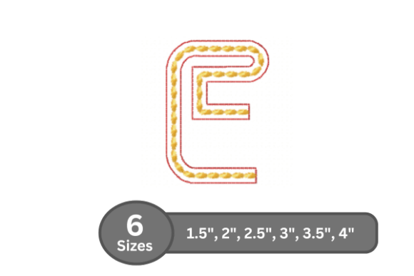 Rope Twist Alphabet -E