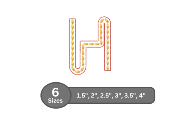 Rope Twist Alphabet - H