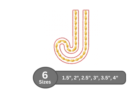 Rope Twist Alphabet - J