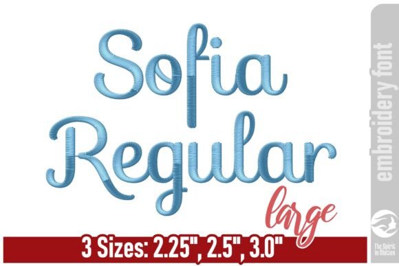 Sofia Regular Embroidery Font – Large