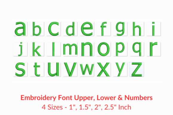 Tahoma Fonts Embroidery Design